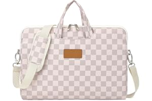 Cavaslife Waterproof 360 Degree Protective with Handle and Small Bag, Neutral Checker, 15 inch/15.6 inch