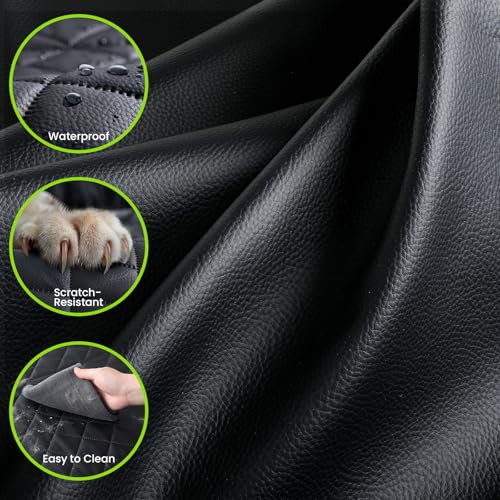 Pecute Funda Coche Perro con Fondo Duro para Asiento Trasero 2 en 1, Impermeable y a Prueba de Arañazos, Impermeable Antirayaduras, con Base Reforzada 150 kg