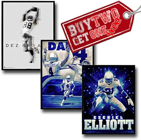 NFL Dallas Cowboys Dez Bryant Dak Prescott Ezekiel Elliott Buy Two Get One Free Poster Set Authentic Team Spirit Store Product