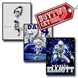 NFL Dallas Cowboys Dez Bryant Dak Prescott Ezekiel Elliott Buy Two Get One Free Poster Set Authentic Team Spirit Store Product