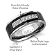 Bellux His and Hers Engagement Rings for Women - Wedding Rings for Women - Couples Rings - Promise Rings for Couples - Stainless Steel 1.03 Carats 3-Piece CZ Ring Sets & Mens Matching Black Bands
