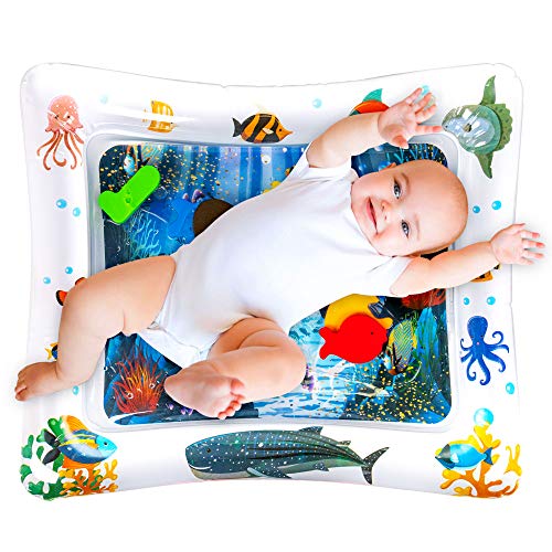 luck sea Tummy Time Inflatable Water Play Mat Playmat Sensory Activity Toy for Infant Toddlers Baby Girl Boy 3 to 18 Months Old