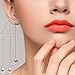 Ikevan Hot Selling Women's Elegant Silver Plated Pearl Drop Long Chain Tassel Earrings