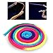 Gymnastics Arts Rope, 2.8m/110inch Rainbow Color Rhythmic Gymnastics Rope Solid Competition Arts Training Rope Nylon Jumping Training Rope for Artistic Exercise Fitness Training Rope