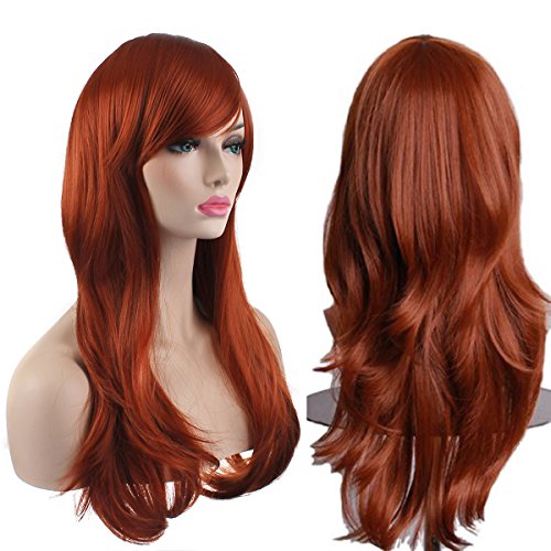 AKStore Fashion Wigs 28" 70cm Long Wavy Curly Hair Heat Resistant Wig Cosplay Wig For Women With Free Wig Cap