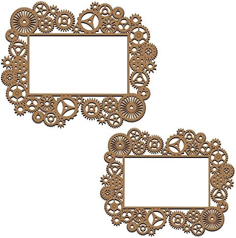 Steampunk Gear Frame - 2 Piece Laser Cut Chipboard Set