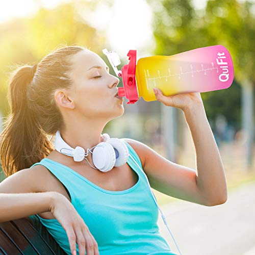 BuildLife Half Gallon Water Bottle No Straw 64 OZ BPA Free