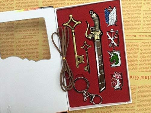 kidsheaven Attack on Titan Shingeki no Kyojin Badge Necklace Set of 9 pcs