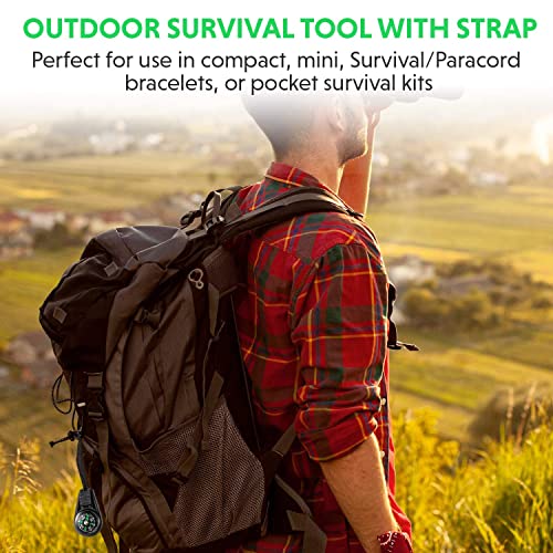 Kastwave Mini Survival Compass, 10 Pcs Pocket Compass With Chain Outdoor Camping Hiking Liquid Filled Keychains, Ornaments, Toys For Children