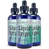 Dexterity Health Liquid Oxygen Drops, 3-Pack of 4 oz. Dropper-Top Bottles, Vegan, All-Natural, Safe and Sterile, Proprietary