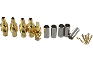Cenroelon 5pcs MCx Male Plug Straight Adapter Connector for RG179 Cable