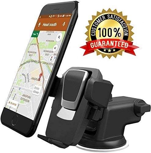 BOKA®, Car Mobile Phone Holder(2019) with One Touch 360 Degree Rotating for Dashboard/Windshield, for All Smartphones(Black)