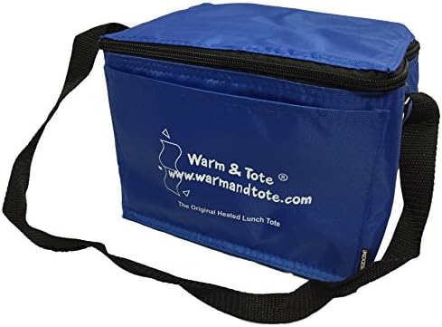 Kids / Adult Thermal Insulated Heated Lunch Box Bag Tote to Keep Lunch Warm 3 HOURS / Cold FOR 10 - for Kids Women Eco Friendly PORTABLE "Hot Shot" Blue