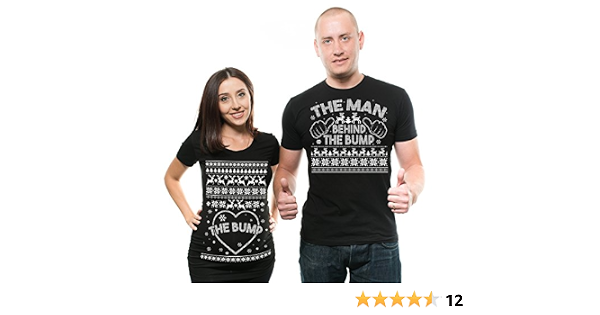 Christmas Couple Maternity Shirts Bump 