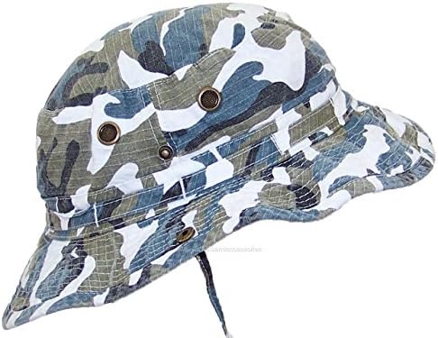 MG Camo Ripstop Floppy/Bucket Summer Hat W/Snap Up Sides