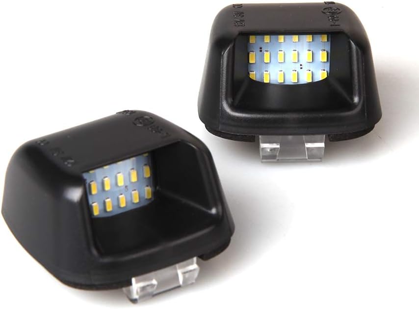 LED Licence Number Plate Rear Lamps Assembly for N-issan N-avara D40 2005-2016, OEM 26510ZP50A, White 6000k (2 pieces)