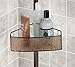 MetroDecor mDesign Bathroom Shower Tension Caddy for Shampoo, Conditioner, Soap - Sand/Bronze