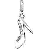 SBI Jewelry Sparkling Heels Charm Compatible with Pandora Bracelet Gift for Women Wife Mom Birthday Anniversary Jewelry Gifts