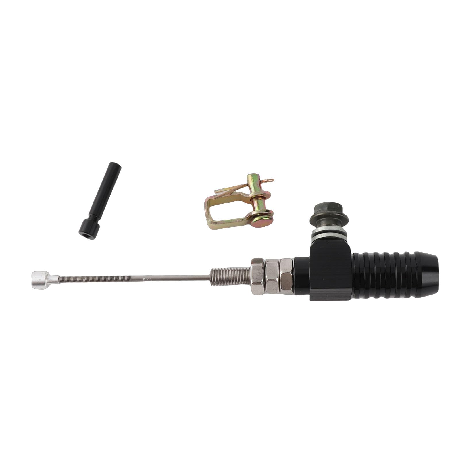 Clutch Brake Pump, M10x1.25mm Universal Motorcycle Hydraulic Clutch Master Cylinder Rod Brake Pump[Black]