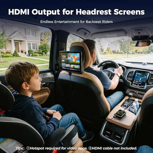 LAMTTO Wireless Carplay Adapter with Gemini AI, 3-in-1 Magic AI Box Support YouTube TikTok APPs, HDMI Port, USB Drive, Dual WiFi, Upgrade Wired Car Play to Wireless for 2016+ Cars