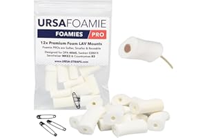 URSA STRAPS URSA Foamies: Soft Foam Mounts for Wireless Lav Mics. Can be stuck directly to the skin or costume. Fits SANKEN COS11, SENNHEISER MKE2, RODE LAV, DPA 4060/4070 (Pack of 12) (White)