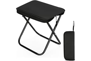 GIBENUO Folding Camping Stools, Portable Collapsible Fishing Stool, Lightweight Compact Foldable Chair for Outdoor Hiking Tra