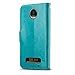 J&D Case Compatible for Moto Z Play Droid Case, Wallet Stand Slim Fit Heavy Duty Protective Shockproof Flip Wallet Case for Motorola Moto Z Play Droid Wallet, Not for Moto Z2 Play/Z3 Play Aqua