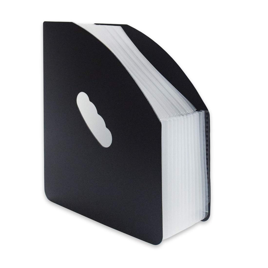 Marte Vanci Expanding File Organiser, Accordion File Folder Document Organiser Portable Filling Box A4 Desk Folders Storage for Bill Receipt Paperwork Office Home School Supplies 13 Pocket Black