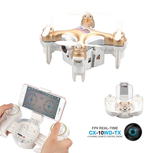 Cheerson CX-10WD-TX Wifi FPV Drone 2.1 with HD Camera 4-axis Quadcopters Indoor & Outdoor Champagne Cheerson CX-10WD-TX Wifi FPV Drone 2.1" with HD Camera 4-axis Quadcopters Indoor & Outdoor Champagne