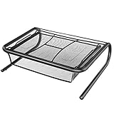 Monitor Stand Riser with Pull Out Storage Drawer