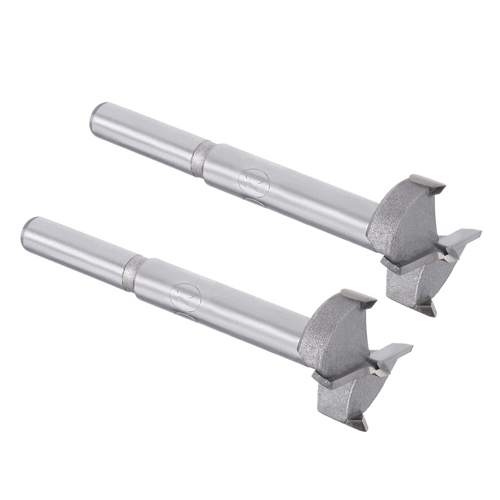 Kozelo 2pcs Forstner Drill Bits - [23mm] Tungsten Carbide Auger Opener for Wood Furniture Hinge Woodworking Use, Round Shank, Gray