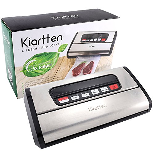 Buy Kiartten Vacuum Sealer, A Fresh Food Locker for Your Kitchen. Keeps Food Fresh Up To 5X Longer. (Stainless Steel)