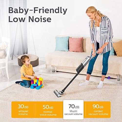 Muzili Cordless Vacuum Cleaner, Cordless Hardwood Floor Vacuum, Customized Cleaning Accessories