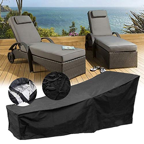 Quanna Water Resistant Sunlounger Cover Sun Lounge Chair Cover Patio Outdoor Day Chaise Cover Furniture Dust Protector
