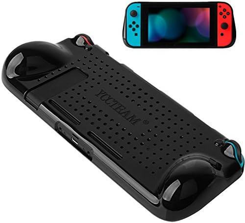 Protective Case for Nintendo Switch 2018,Grip Cover Case with Shock-Absorption and Anti-Scratch Design Soft & Comfortable TPU Case for Nintendo Switch Console (Black)