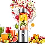 Portable Blenders, Personal Size Blenders Mini Fruit Mixers Electric Fruit Juicers Personal Smoothie Extractors Rechargeable Cordless Speedy for Travel, Home, Gym and Office BPA Free 14 OZ 65 Watts