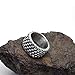 Chryssa Youree Men's Retro Design Jewelry Wedding Band Woven Titanium Steel Silver Rings 7 to 12(DJZ-1) (Size 8)