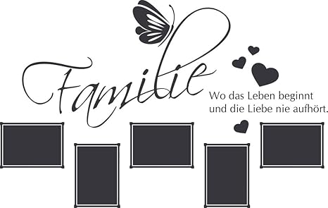 Graz Design Wandtattoo Bilderrahmen Fotowand Selbst Gestalten Wand Spruch Familie 90x57cm 073 Dunkelgrau Amazon De Kuche Haushalt