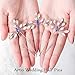 Artio Wedding Hair Pins Accessories with Rhinestones for Women and Girls 3PCS (Blue)