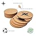 Drink Coasters Set Of 6 | Cork Coasters For Drinks | Non Slip Rustic Kitchen Barware Decor | Protect Your Table From Stains | Travellers Edition.