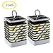 Espier Solar Candle Lantern, Solar Lights Outdoor Flickering Flame Effect Decorative Lamp for Garden Tree Yard Lawn Party, Waterproof Auto On Off(2 pack)