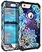 Casetego for iPhone 6S Case,iPhone 6 Case,Glow in The Dark Three Layer Heavy Duty Sturdy Shockproof Full Protection Rugged Hard PC+Soft TPU Bumper Case for Apple iPhone 6S/6 4.7 inch,Mandala