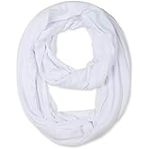 corciova Black Soft Girl Women Infinity Wrap Scarf Stretchy Jersey Knit Sleep Head Circle Scarf Continuous Loop Light Weight