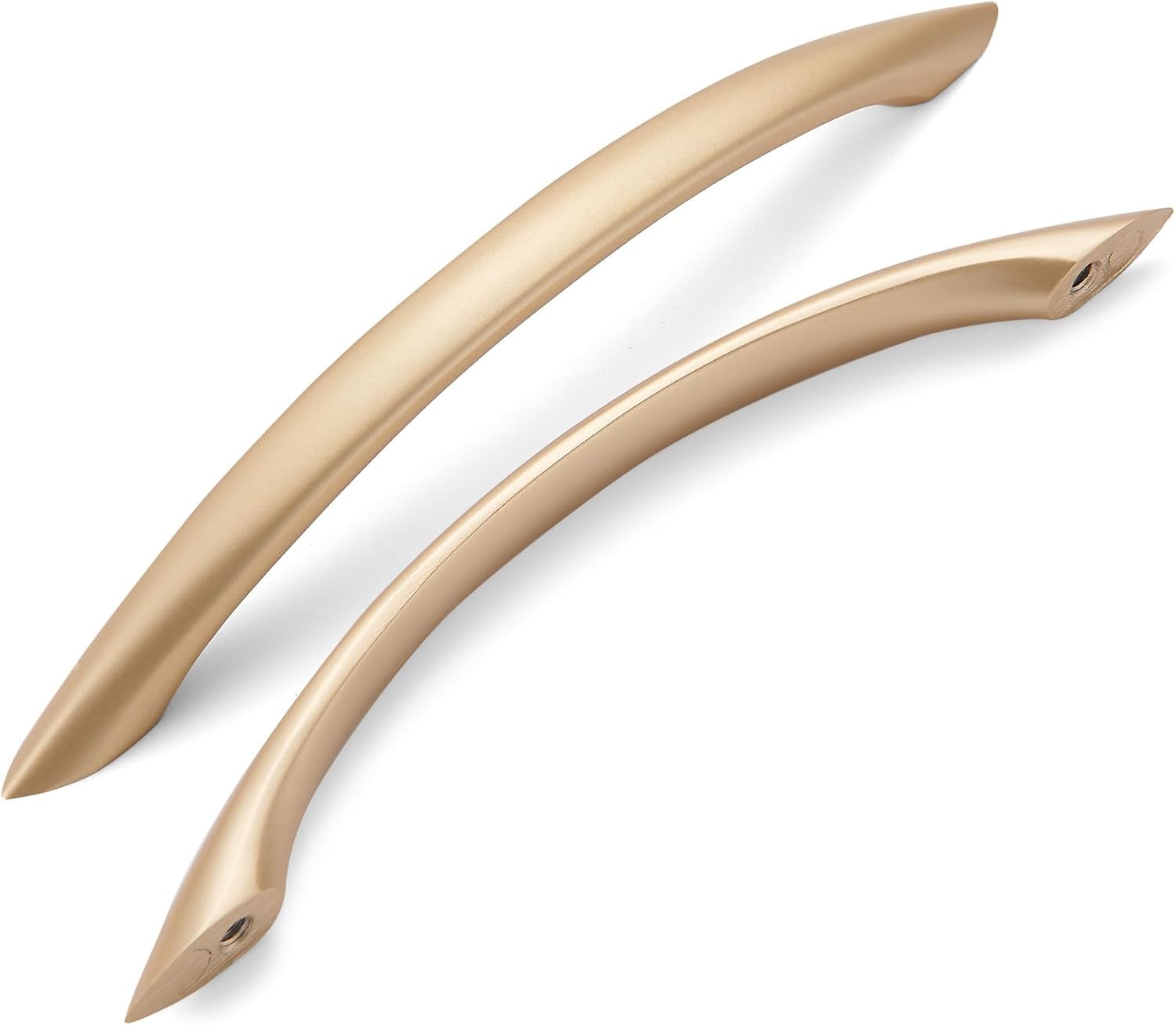 Photo 1 of L&lonpa 10 Pack Matte Gold Cabinet Handles-5 inch/128mm Screw Spacing Arch Drawer Pulls Hardware, Modern Style Cabinet Pulls for Kitchen Cabinets Cupboard Bedroom Bathroom Dresser
