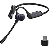 oleap P200b Pro Bluetooth Wireless Open Ear Headphones, 50dB ENC Call Noise Canceling Computer Headset with Boom Microphone, Mute Button, Dongle for Work and Calls