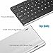 MoKo Wireless Keyboard and Mouse, Ultra Slim Universal Rechargeable Full-Size Wireless Keyboard & Mouse Combo Set, for Laptop/Desktop/PC/Notebook/Computer - Gray & Black & Silver