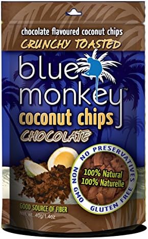 Blue Monkey Coconut Chips with Chocolate, 1.4 Ounce (Pack of 24)