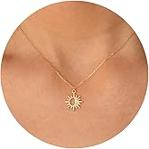 PRTGL Dainty Gold Necklace: 14k Gold Plated Dianty Boots Bow Sun Moon Horse Evil Eye Conch Seahorse Necklace for Women 16.5"+2"