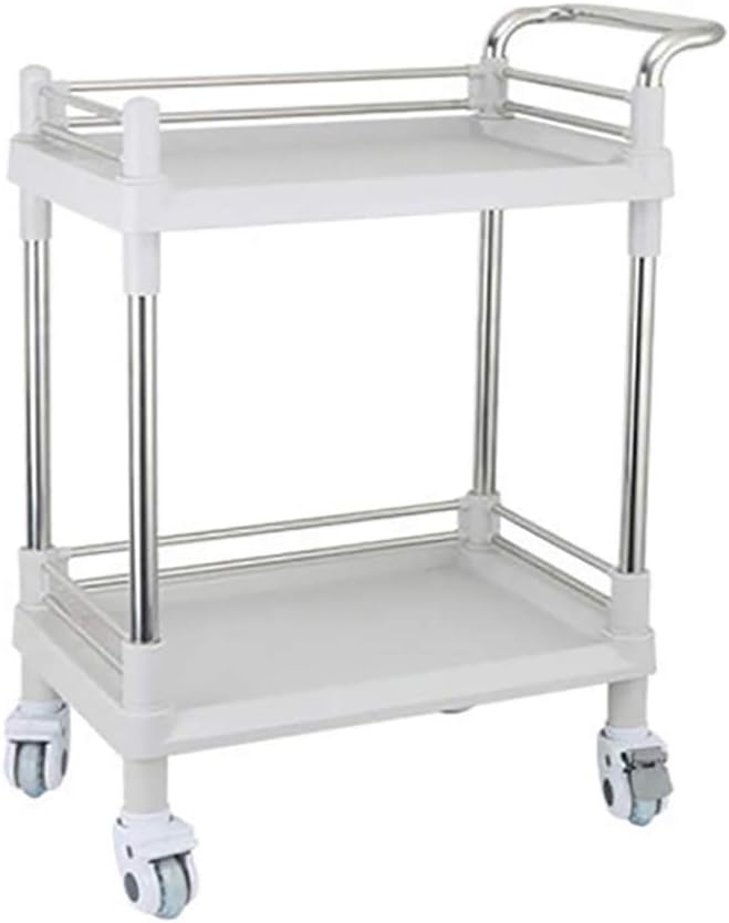 KKYY Medical Cart Trolley - Salon Trolleys 2-stage SPA Beauty, Made Of ABS And Stainless Steel, Hairdressing Rolling Trolley Cart Beauty Salon, Clinic, Hospital, Laboratory
