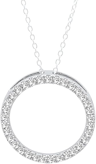 DazzlingRock Collection 18 carats Or Blanc Rond I-J Diamant Blanc